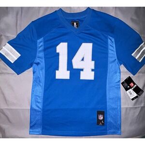 NFL Players Youth L (14/16) Blue St Brown #14 Football Jersey